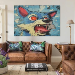 Loup Peinture sur toile sans cadre, impressions posters art mural pour déco maison chambre bureau