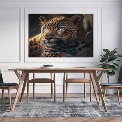 Léopard Peinture sur toile sans cadre, impressions posters art mural pour déco maison chambre bureau