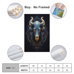 Vache Peinture sur toile sans cadre, impressions posters art mural pour déco maison chambre bureau