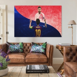 Lionel Messi Peinture sur toile sans cadre, impressions posters art mural pour déco maison chambre bureau