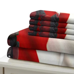 Deadpool Marvel Housse de Couette Imprimée 3D Douce 3 Pièces Literie Garçons Filles