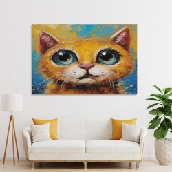 Cute Chat Peinture sur toile sans cadre, impressions posters art mural pour déco maison chambre bureau