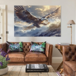 Aigle Peinture sur toile sans cadre, impressions posters art mural pour déco maison chambre bureau