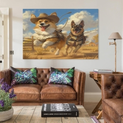 Berger allemand Chien Peinture sur toile sans cadre, impressions posters art mural pour déco maison chambre bureau