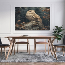 Hibou Peinture sur toile sans cadre, impressions posters art mural pour déco maison chambre bureau