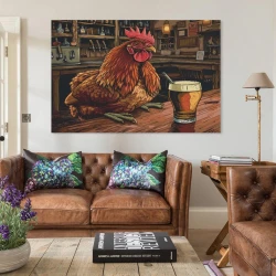 Gallo Pintura en lienzo sin marco, impresiones de pósters arte pared para decoración hogar dormitorio oficina