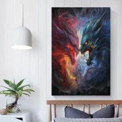 maléfique Dragon Peinture sur toile sans cadre, impressions posters art mural pour déco maison chambre bureau