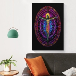 Dio e Gesù Pittura su tela senza cornice, stampe di poster arte murale per arredo casa camera ufficio
