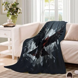 Aigle Plaid en Polaire Imprimé 3D Couverture Douce Confortable pour Canapé Lit Bureau