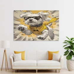 Maltese Chien Peinture sur toile sans cadre, impressions posters art mural pour déco maison chambre bureau