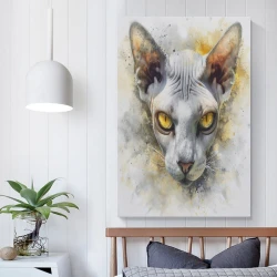 Gato Pintura en lienzo sin marco, impresiones de pósters arte pared para decoración hogar dormitorio oficina