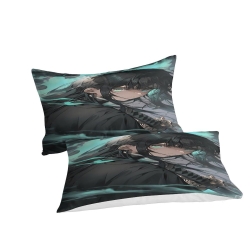Tueur de démons: Demon Slayer Housse de Couette Imprimée 3D Douce 3 Pièces Literie Garçons Filles