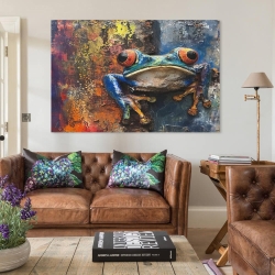 Grenouille Peinture sur toile sans cadre, impressions posters art mural pour déco maison chambre bureau