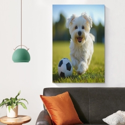 Maltese Chien Peinture sur toile sans cadre, impressions posters art mural pour déco maison chambre bureau
