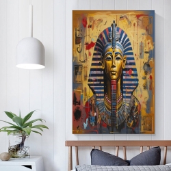 Pharaon égyptien Peinture sur toile sans cadre, impressions posters art mural pour déco maison chambre bureau