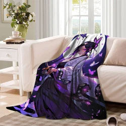 Tueur de démons: Demon Slayer Plaid en Polaire Imprimé 3D Couverture Douce Confortable pour Canapé Lit Bureau