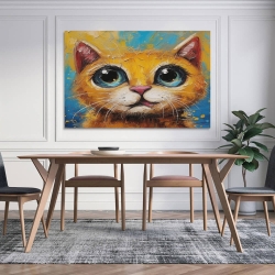 Cute Chat Peinture sur toile sans cadre, impressions posters art mural pour déco maison chambre bureau