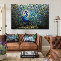 Pavo real Pintura en lienzo sin marco, impresiones de pósters arte pared para decoración hogar dormitorio oficina