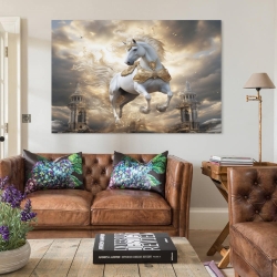 Pferd Unrahmtes Leinwandbild, Wandkunst-Poster-Drucke für Zuhause, Schlafzimmer, Büro Dekoration