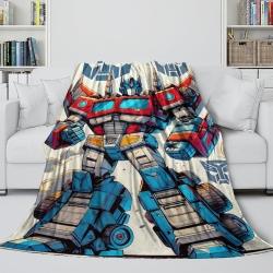 Transformers Optimus Prime Plaid en Polaire Imprimé 3D Couverture Douce Confortable pour Canapé Lit Bureau