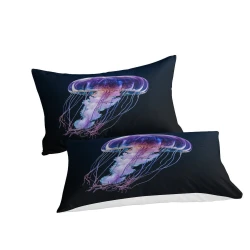 Méduse Housse de Couette Imprimée 3D Douce 3 Pièces Literie Garçons Filles