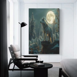 Lupo Pittura su tela senza cornice, stampe di poster arte murale per arredo casa camera ufficio