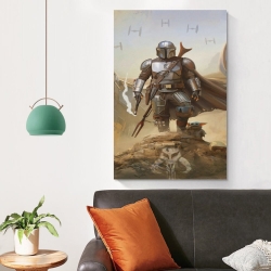 Mandalorien Star Wars Peinture sur toile sans cadre, impressions posters art mural pour déco maison chambre bureau