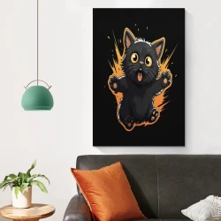 Chat Peinture sur toile sans cadre, impressions posters art mural pour déco maison chambre bureau