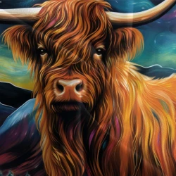 Vache des Highlands Housse de Couette Imprimée 3D Douce 3 Pièces Literie Garçons Filles