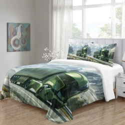 Gros camion Housse de Couette Imprimée 3D Douce 3 Pièces Literie Garçons Filles