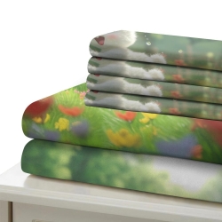 Lapin Housse de Couette Imprimée 3D Douce 3 Pièces Literie Garçons Filles