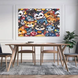 Chien Peinture sur toile sans cadre, impressions posters art mural pour déco maison chambre bureau