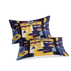 Art abstrait Housse de Couette Imprimée 3D Douce 3 Pièces Literie Garçons Filles