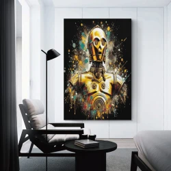 C-3PO Star Wars Peinture sur toile sans cadre, impressions posters art mural pour déco maison chambre bureau