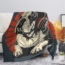 Französische Bulldoggege 3D Gedruckte Fleece-Decke Weiche Gemütliche Decke für Sofa Bett Büro