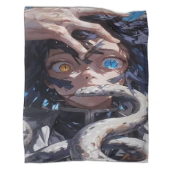 Tueur de démons: Demon Slayer Plaid en Polaire Imprimé 3D Couverture Douce Confortable pour Canapé Lit Bureau