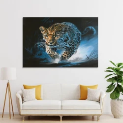 Léopard Peinture sur toile sans cadre, impressions posters art mural pour déco maison chambre bureau