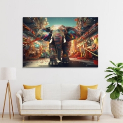 Éléphant Peinture sur toile sans cadre, impressions posters art mural pour déco maison chambre bureau