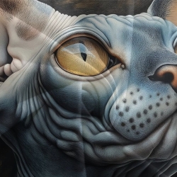 Chat sphynx Housse de Couette Imprimée 3D Douce 3 Pièces Literie Garçons Filles