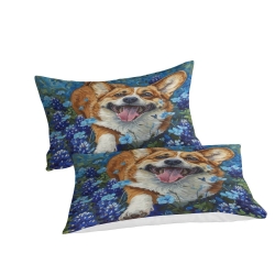 Corgi 3D Gedruckter Bettbezug Weiche 3-teilige Bettwäsche für Jungen Mädchen
