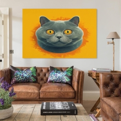 Gato Pintura en lienzo sin marco, impresiones de pósters arte pared para decoración hogar dormitorio oficina