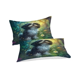 Shih Tzu Housse de Couette Imprimée 3D Douce 3 Pièces Literie Garçons Filles