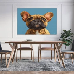 Bulldog francese Pittura su tela senza cornice, stampe di poster arte murale per arredo casa camera ufficio