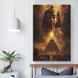 Pharaon égyptien Peinture sur toile sans cadre, impressions posters art mural pour déco maison chambre bureau