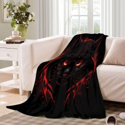 Chat Plaid en Polaire Imprimé 3D Couverture Douce Confortable pour Canapé Lit Bureau