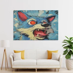 Loup Peinture sur toile sans cadre, impressions posters art mural pour déco maison chambre bureau