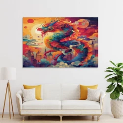 Drago Pittura su tela senza cornice, stampe di poster arte murale per arredo casa camera ufficio