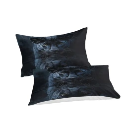 Panthère noire Housse de Couette Imprimée 3D Douce 3 Pièces Literie Garçons Filles