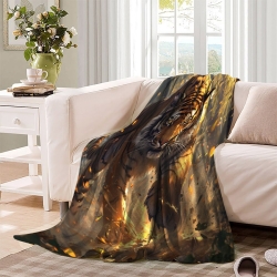 Tigre Plaid en Polaire Imprimé 3D Couverture Douce Confortable pour Canapé Lit Bureau