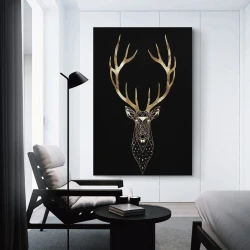 Renne Peinture sur toile sans cadre, impressions posters art mural pour déco maison chambre bureau